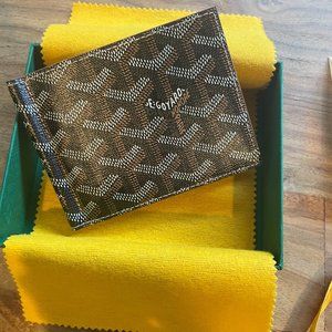 GOYARD Saint Thomas Money Clip Wallet (black/brown)- BRAND NEW